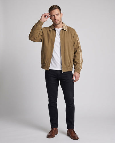 Herren Freizeitjacke mit Karokragen und Reißverschluss Echo Archiv