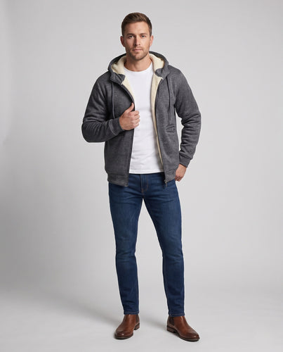 Herren Gemütliche Fleecejacke mit Kapuze Echo Archiv