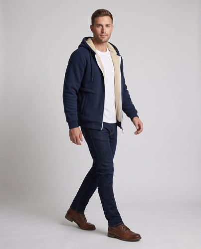Herren Kuschelige Fleecejacke mit Kapuze Echo Archiv