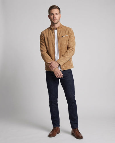 Herren Modische Jeansjacke mit Stehkragen Echo Archiv
