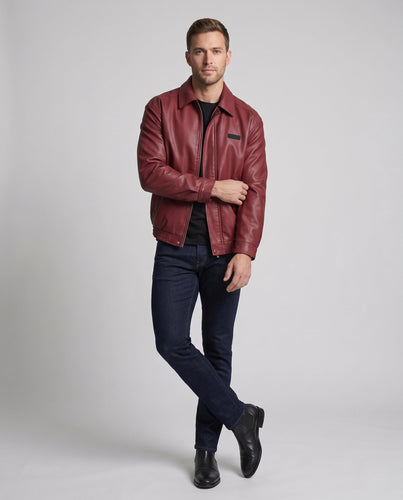 Herren Modische Kunstlederjacke mit komfortabler Passform Echo Archiv