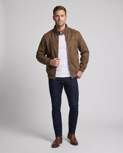 Herren Modische Kunstlederjacke mit praktischem Reißverschluss Echo Archiv