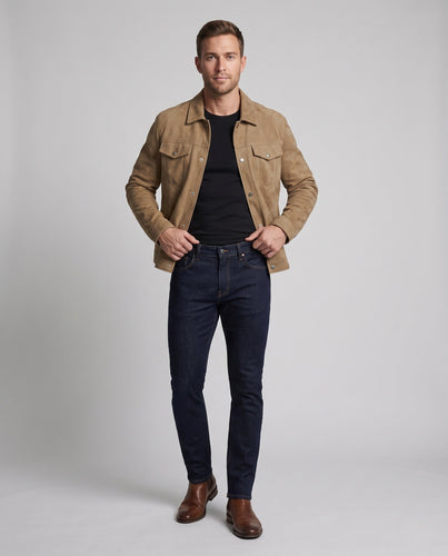 Herren Modische Kunstlederjacke mit praktischen Druckknöpfen Echo Archiv
