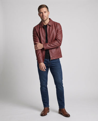 Herren Modische Lederjacke Echo Archiv