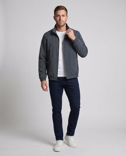 Herren Modische Übergangsjacke mit praktischen Reißverschlusstaschen Echo Archiv
