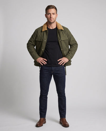 Herren Modische Übergangsjacke mit Teddyfell-Innenfutter Echo Archiv