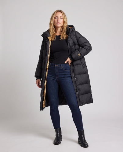 Damen Lange Winterdaunenjacke Echo Archiv