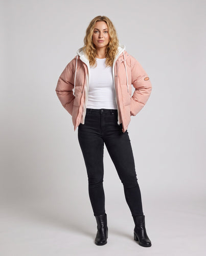 Damen Modische Steppjacke mit Kapuze Echo Archiv