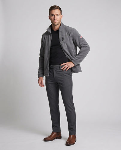Herren Fleecejacke mit hohem Kragen Echo Archiv