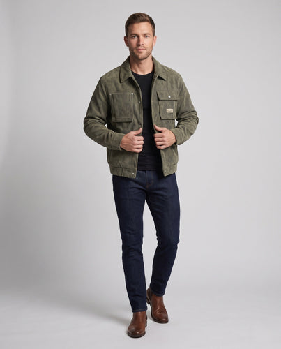 Herren Lässige Cordjacke Echo Archiv