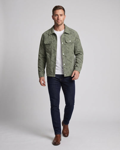 Herren lässige Cordjacke mit Print Echo Archiv
