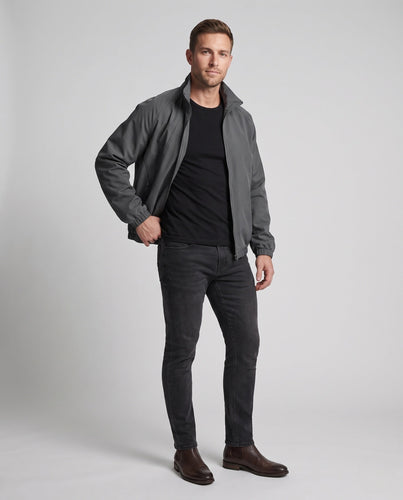 Herren Leichte Freizeitjacke mit hohem Stehkragen Echo Archiv