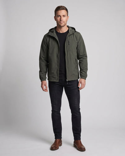 Herren Leichte Freizeitjacke mit verstellbarer Kapuze Echo Archiv
