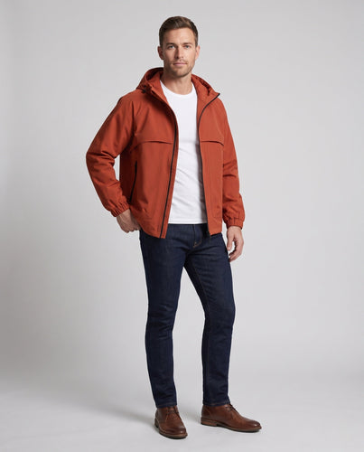 Herren Leichte Funktionsjacke mit verstellbarem Kapuzenkragen Echo Archiv