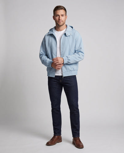 Herren Oversize Velours‑Optik Kapuzenjacke mit Zwei‑Wege‑Metallreißverschluss & elastischem Saum Echoarchiv