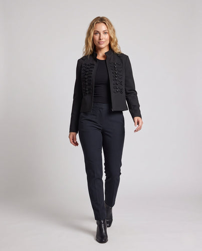 Damen Cropped Militärjacke im Hussarenstil mit Zierkordeln Echoarchiv