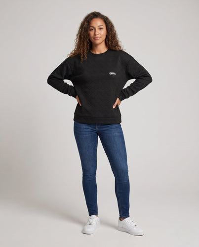 Damen Stylisches Sweatshirt mit Texturiertem Design Echoarchiv