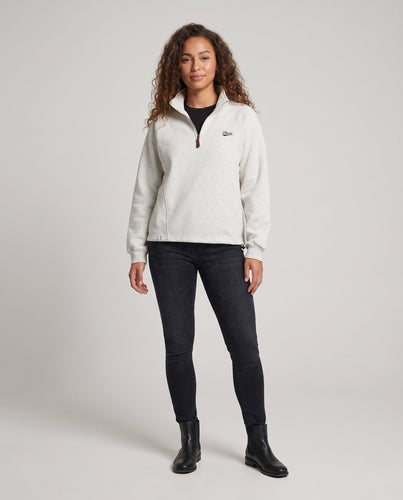 Damen Sport Fleece-Pullover mit Stehkragen Echoarchiv