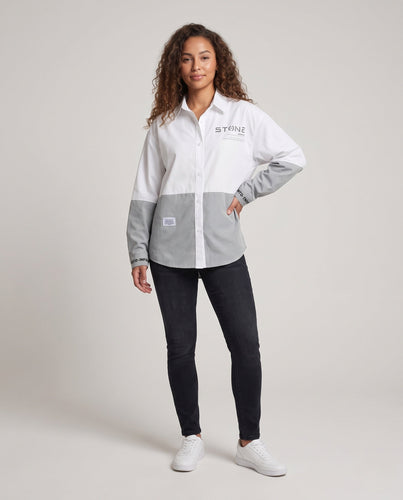 Frauen Plus Size Button-Down Hemd Echoarchiv