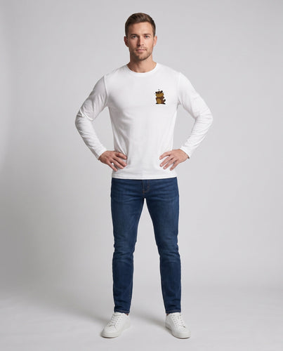 Herren Langarmshirt mit kreativem Tiermotiv Echoarchiv