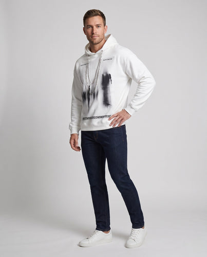 Herrenmode Hoodie mit kreativem Druck Echoarchiv