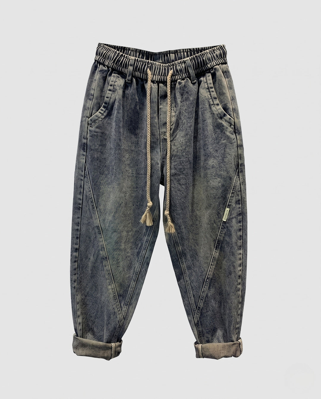 Damen Bequeme Denim Harem Hose Echoarchiv