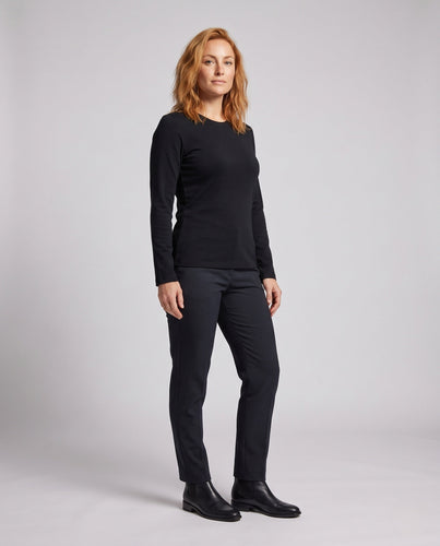 Damen Langarm Basic T-Shirt Echoarchiv