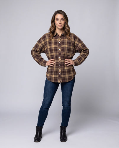 Damen Casual Kariert Kurzarmshirt Echoarchiv