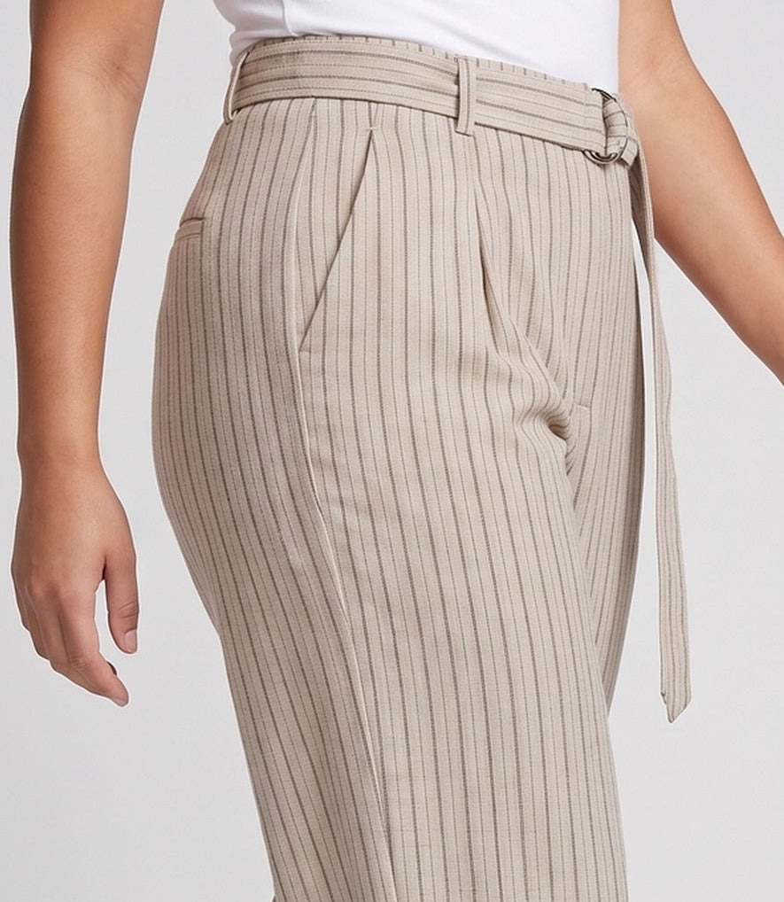 Damen Elegante und Bequeme Gestreifte Palazzo-Hosen Echoarchiv