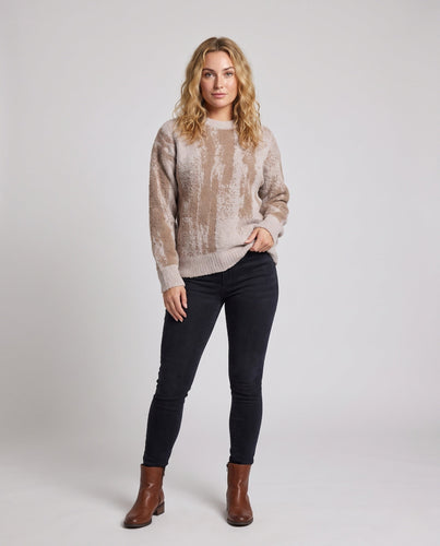 Frauen Flauschiger Oversized Pullover Echoarchiv