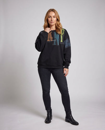 Damen Freizeitpullover mit kreativem Logo-Design Echoarchiv