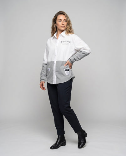 Damen Plus Size Button-Down Shirt Echoarchiv