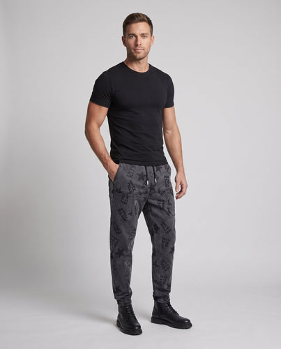 Herren Fashion Cargo-Hose mit elastischem Bund und modernem Schriftzug Echoarchiv