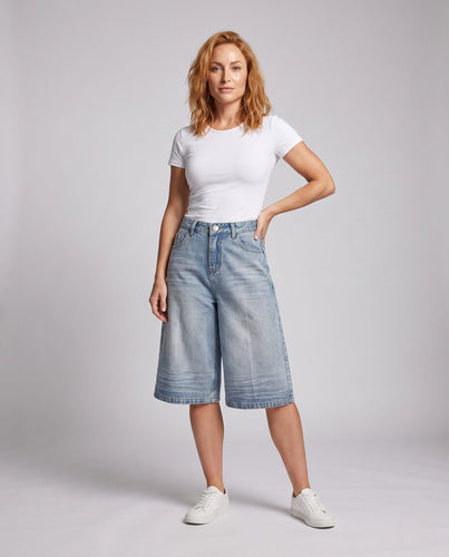 Damen Weitgeschnittene Jeansshorts Echoarchiv