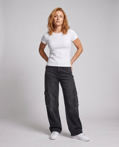 Damen Weitgeschnittene Utility-Jeans Echoarchiv