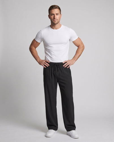 Herren Bequeme Sporthose mit Elastischem Bund und Taschen Echoarchiv