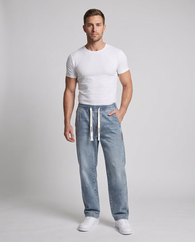 Herren Bequeme Lockere Denim-Hose Echoarchiv