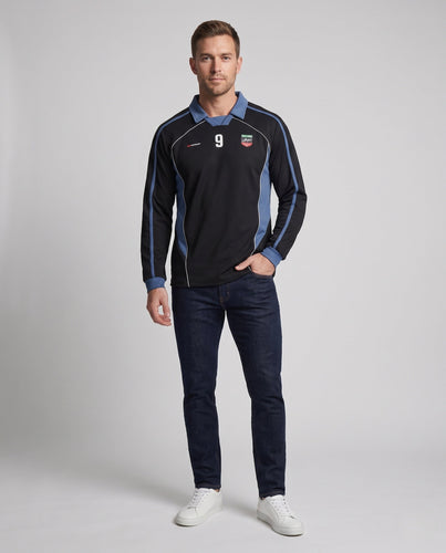 Herren Sportlicher Langarm-Polo Echoarchiv