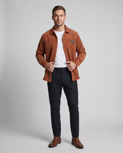 Herren Strukturierte Baumwolljacke Echoarchiv