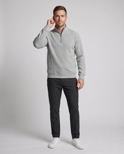 Herren Urbaner Stehkragenpullover mit Reißverschluss Echoarchiv