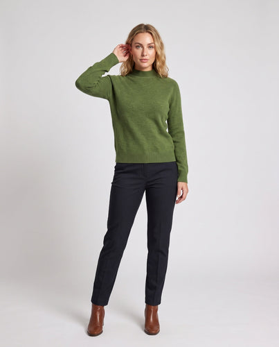Damen Feinstrickpullover mit kurzem Stehkragen, weicher Kaschmir‑Optik und kastiger Silhouette Echoarchiv