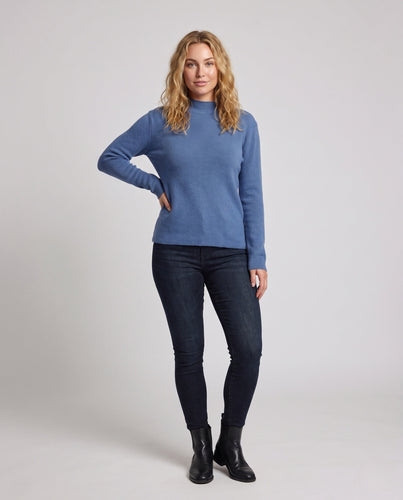 Damen Fitted Feinstrickpullover mit kurzem Stehkragen und Kaschmir-Look Echoarchiv