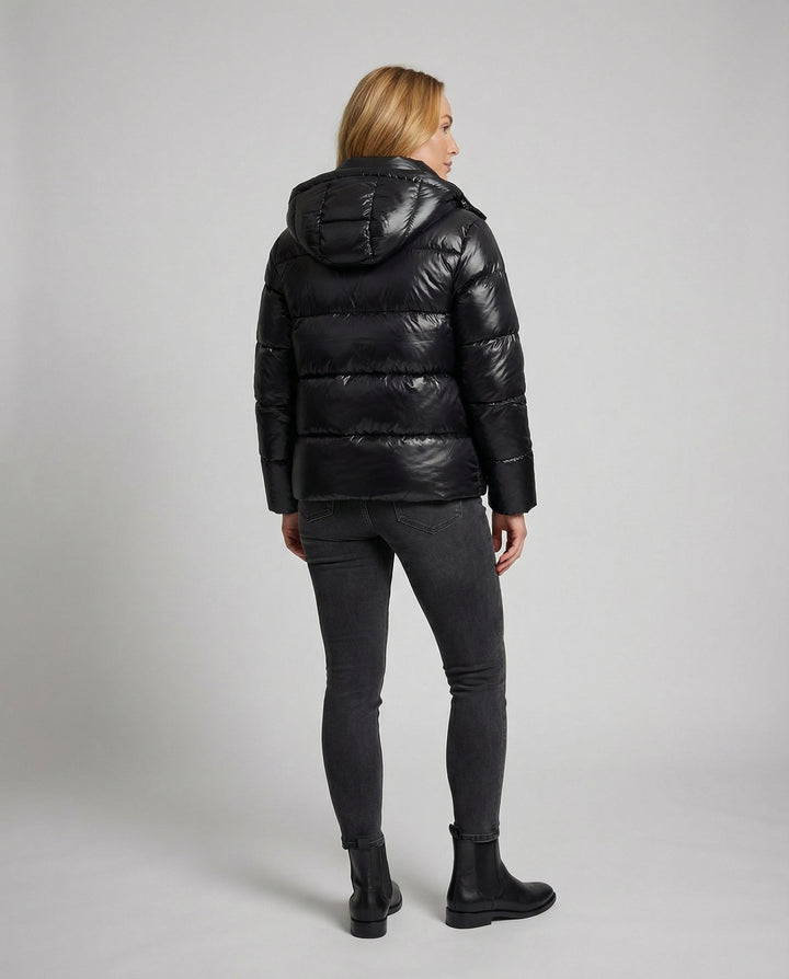 Glänzende Pufferjacke Damen | Echoarchiv