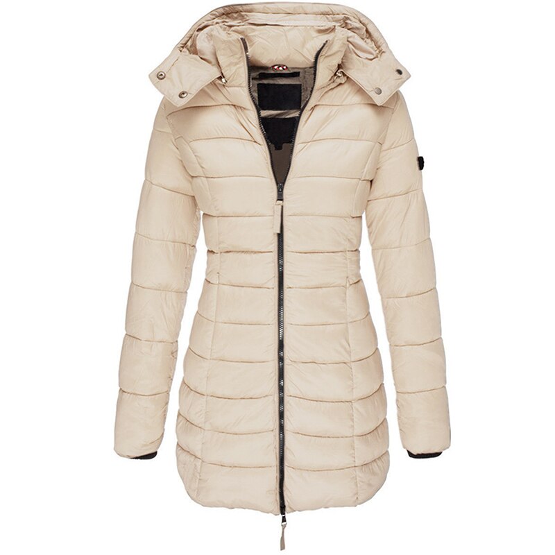 Echoarchiv | Gefütterte Winter-Daunenjacke für Frauen mit Kapuze