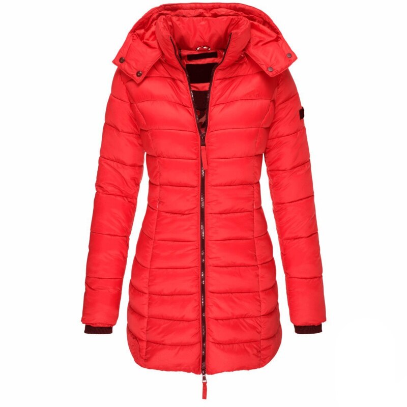 Echoarchiv | Gefütterte Winter-Daunenjacke für Frauen mit Kapuze