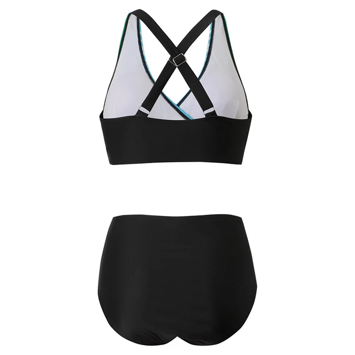 Echoarchiv | Push-Up Halter-Bikini-Set mit Hoher Taille für Damen