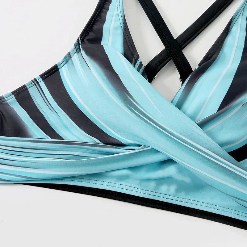 Echoarchiv | Push-Up Halter-Bikini-Set mit Hoher Taille für Damen