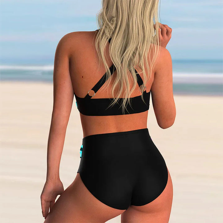 Echoarchiv | Push-Up Halter-Bikini-Set mit Hoher Taille für Damen