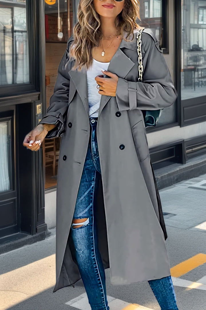 Echoarchiv | Langer Leichter Trenchcoat Damen mit Gürtel