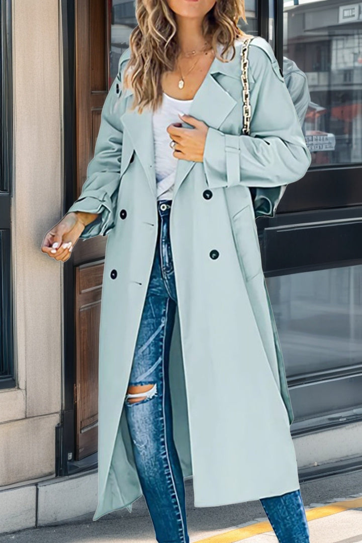 Echoarchiv | Langer Leichter Trenchcoat Damen mit Gürtel